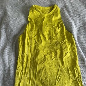 yellow high neck swiftly tank top